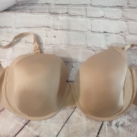 Soma Vanishing Lace Trim Perfect Coverage Bra Beige 40DDD - Picture 10 of 13